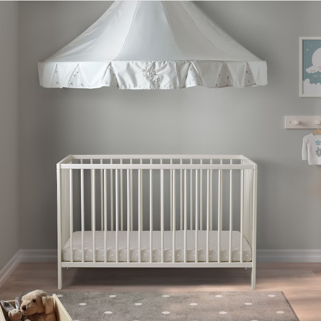 IKEA Cot, infant Bed, white, 60x120 cm