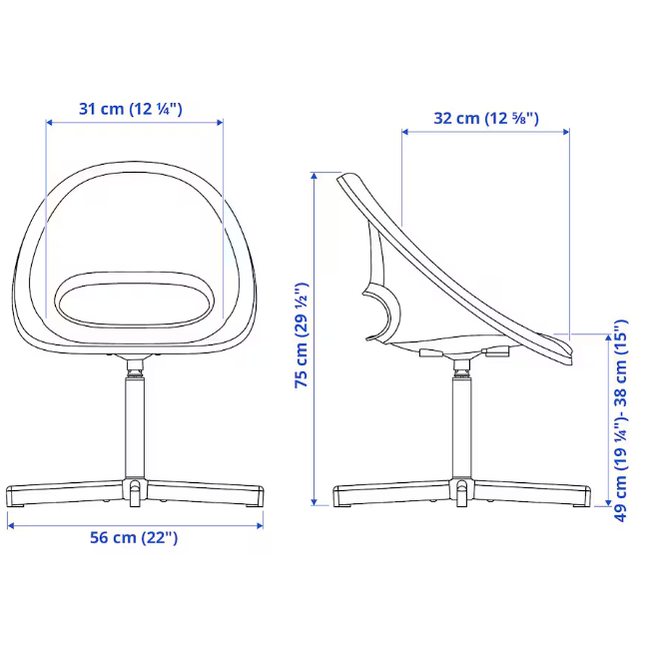IKEA Children's desk chair, white