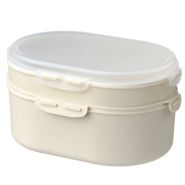 IKEA Stackable lunch box for dry food, light grey-beige