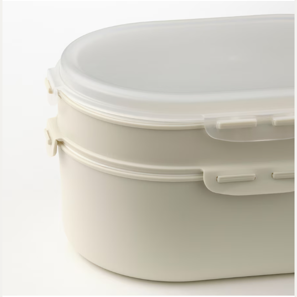 IKEA Stackable lunch box for dry food, light grey-beige