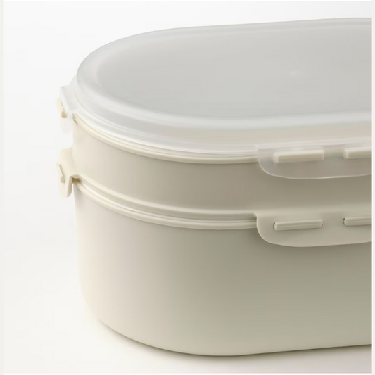 IKEA Stackable lunch box for dry food, light grey-beige