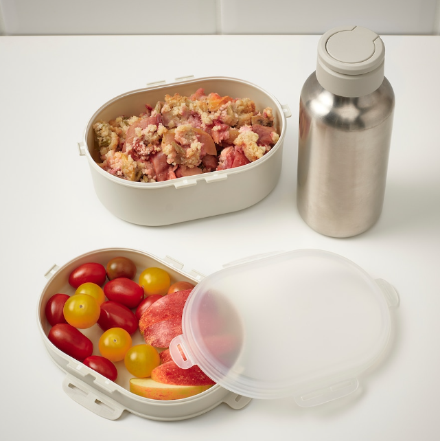 IKEA Stackable lunch box for dry food, light grey-beige