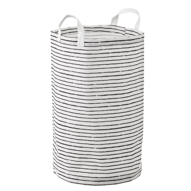 Laundry bag, white/black, 60 l