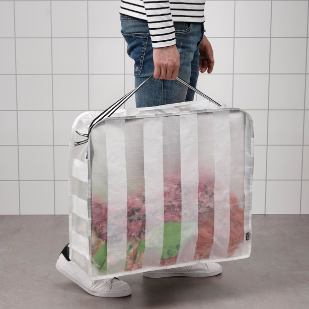 IKEA Storage case, white/transparent, 55x49x19 cm