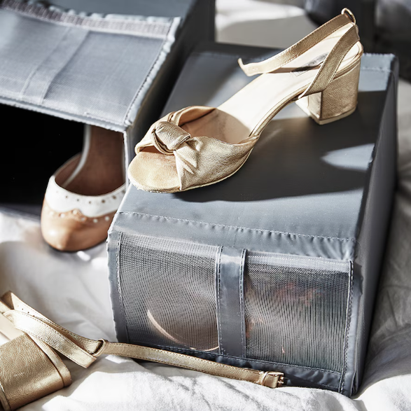 Shoe box, dark grey, 22x34x16 cm