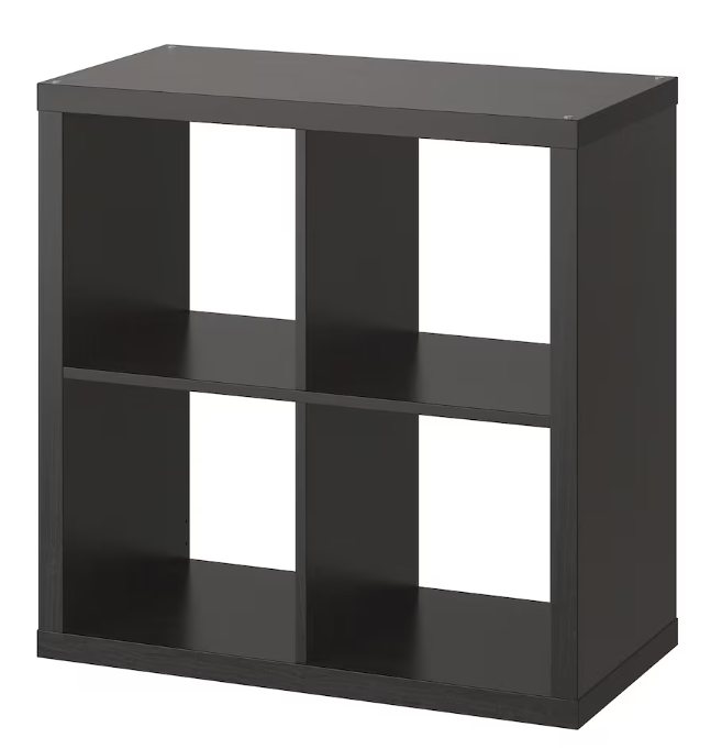 IKEA Shelving unit, Black-Brown, 77x77 cm