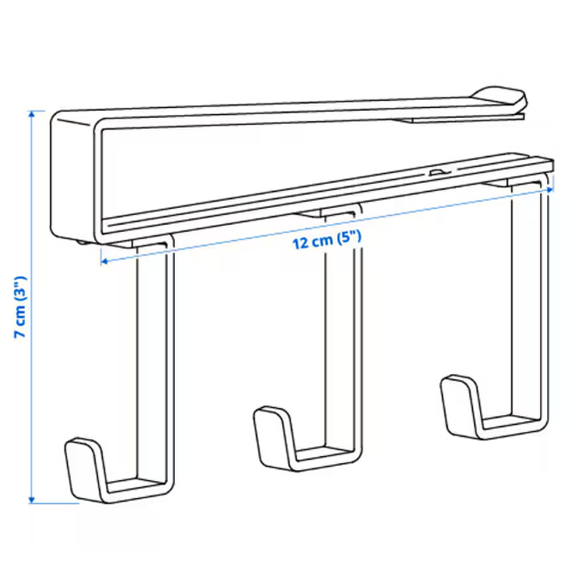 Clip-on hook rack