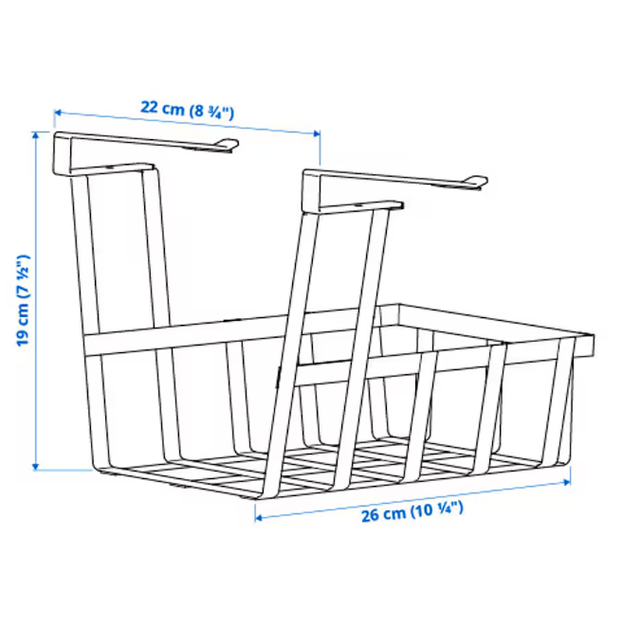 Clip-on basket, 22x26x19 cm