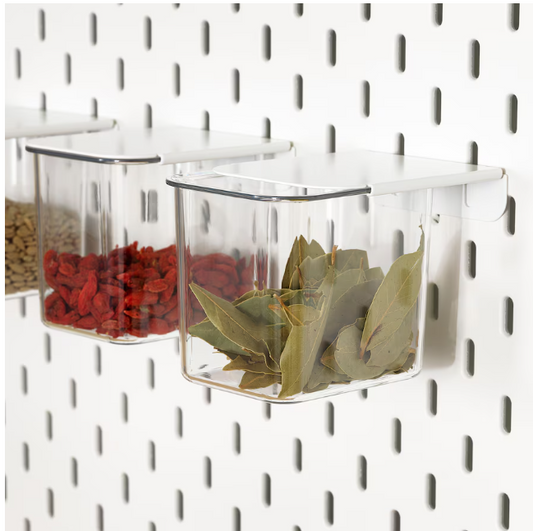 SKÅDIS Container with lid, white