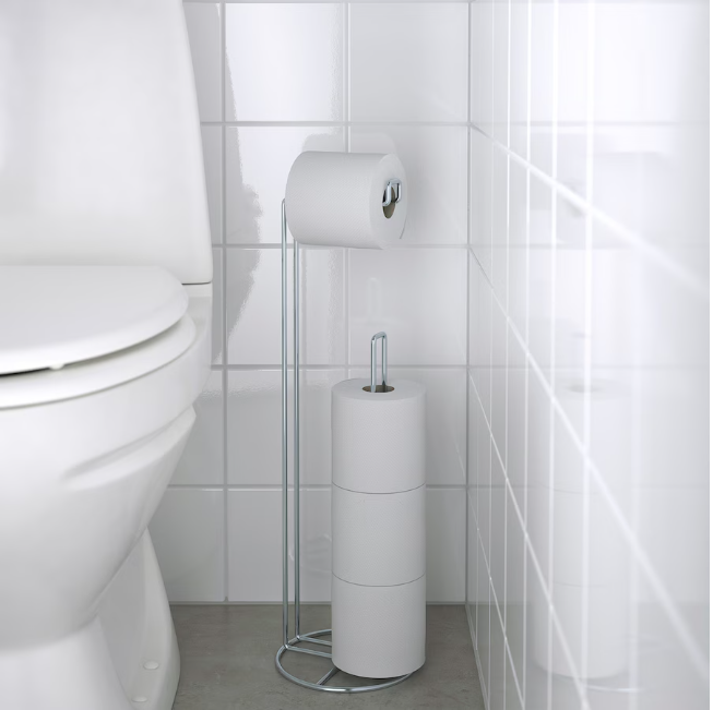 Toilet roll stand, zinc plated