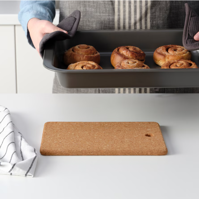 IKEA Pot stand, cork, 23x17 cm set of 2