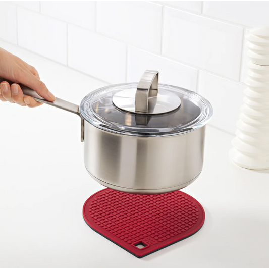 IKEA Pot stand, magnetic, red/dark grey