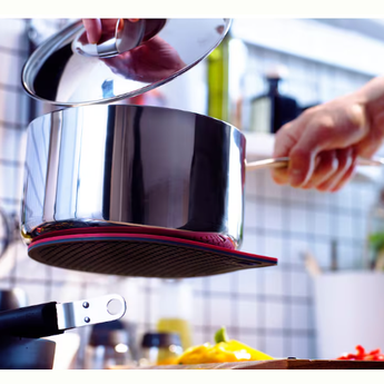 IKEA Pot stand, magnetic, red/dark grey