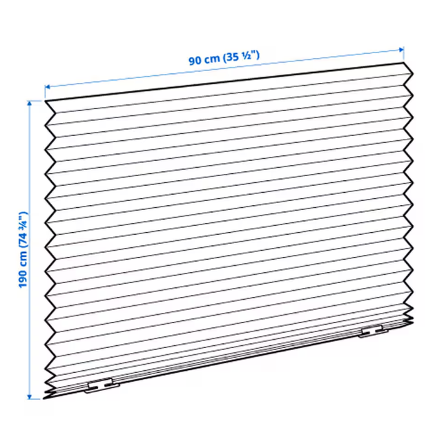 IKEA Pleated blind, white, 90x190 cm