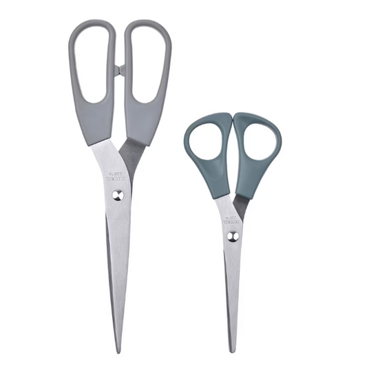 IKEA Scissors, set of 2, stainless steel grey/grey-turquoise