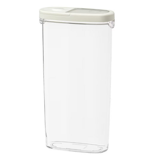 IKEA Dry food jar with lid, transparent/white, 2.3 l