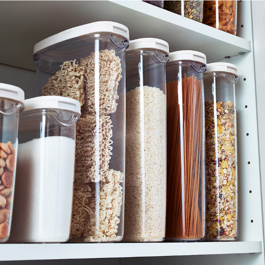 IKEA Dry food jar with lid, transparent/white, 2.3 l