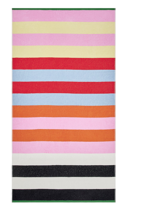ROSENOXALIS Beach towel, multicolour/striped, 100x180 cm