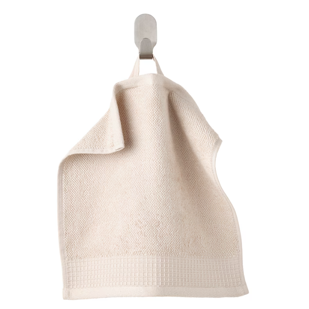 Washcloth, light grey/beige, 30x30 cm