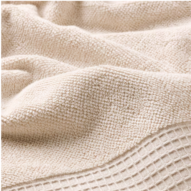 Washcloth, light grey/beige, 30x30 cm