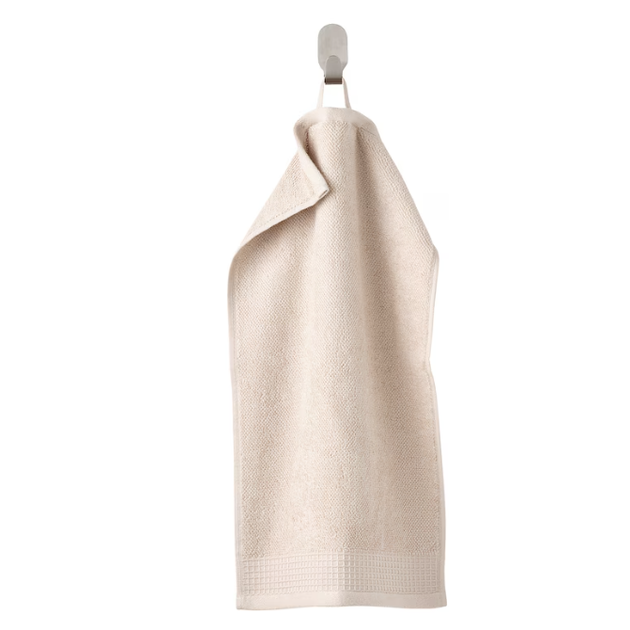 Guest towel, light grey/beige, 30x50 cm