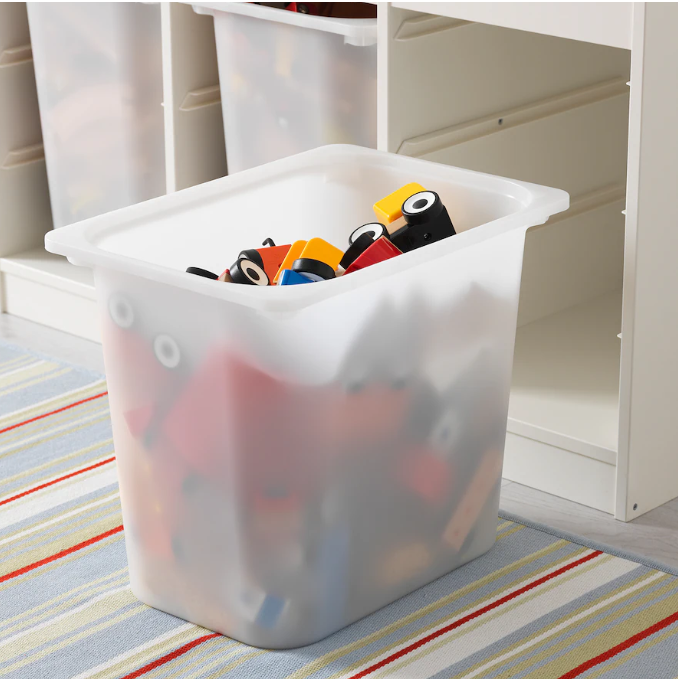 IKEA Storage combination with boxes, white/white, 99x44x56 cm