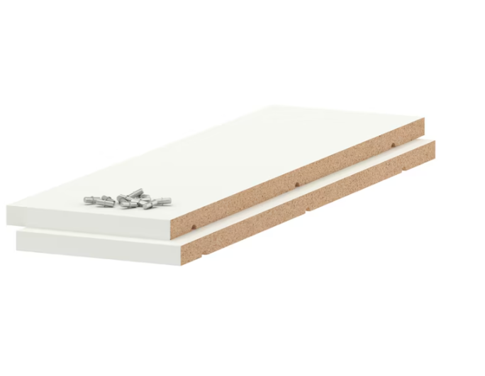 UTRUSTA Shelf, white, 20x60 cm/ Pack of 2