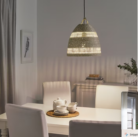 TORARED Pendant lamp shade, sedge/handmade, 36 cm