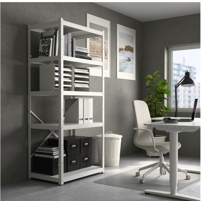 KNODD Bin with lid, white, 16 Liter