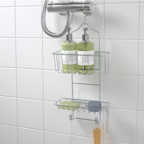 IKEA Shower hanger, two tiers, zinc plated, 24x53 cm