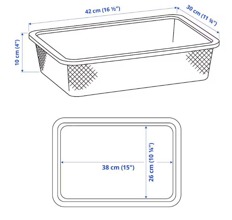 Trofast Mesh box 20x42x10