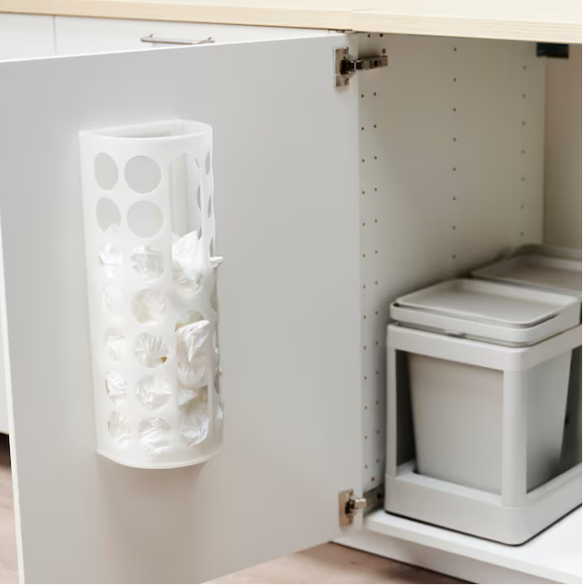 IKEA Plastic bag dispenser, white