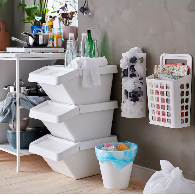IKEA Plastic bag dispenser, white