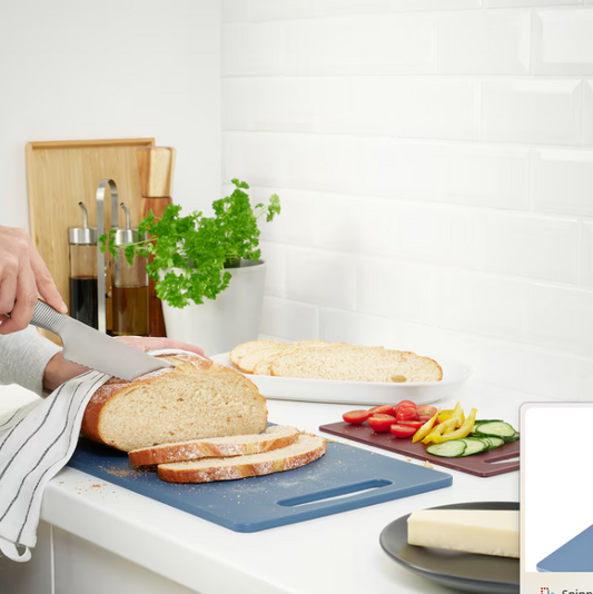 IKEA Chopping board, set of 2, dark blue/red