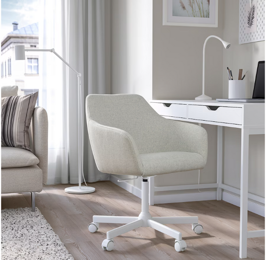 TOSSBERG / MALSKÄR Swivel chair, Gunnared beige/white