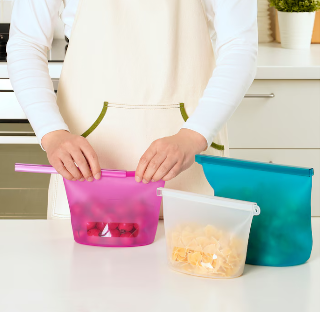 3-piece resealable bag set, multicolour, 1.0/1.2/2.5 l