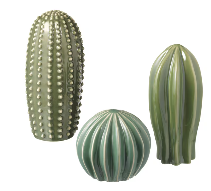 Decoration set of 3, green