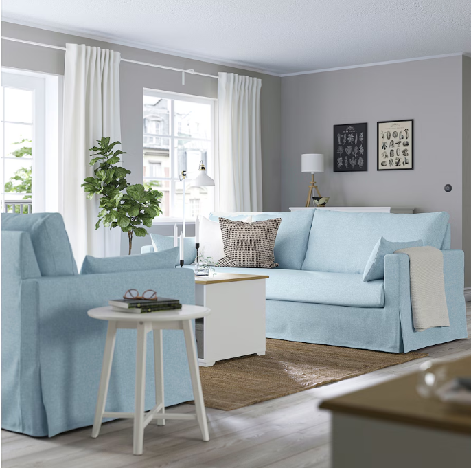 IKEA HYLTARP 3-seat sofa, Kilanda pale blue