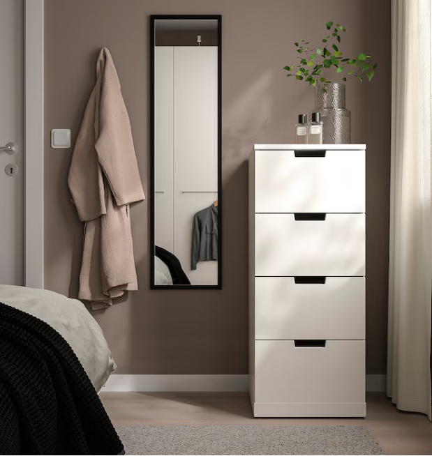 LILJETRÄD Mirror, black, 30x115 cm