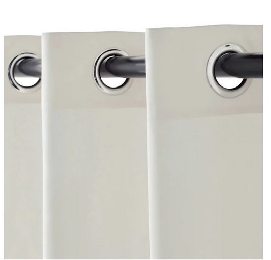 IKEA MERETE Room darkening curtains, 1 pair, white/with eyelets, 145x300 cm