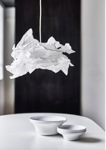 IKEA KRUSNING Pendant lamp shade, white, 43 cm