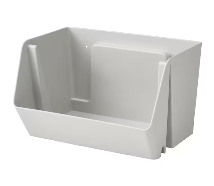 IKEA FODERTRÅG Organiser for desk/wall, light grey, 25x18x15 cm