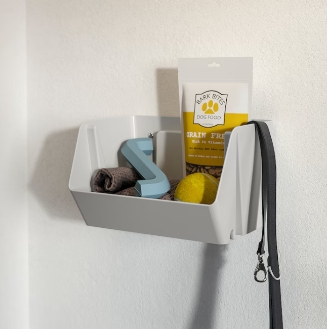 IKEA FODERTRÅG Organiser for desk/wall, light grey, 25x18x15 cm