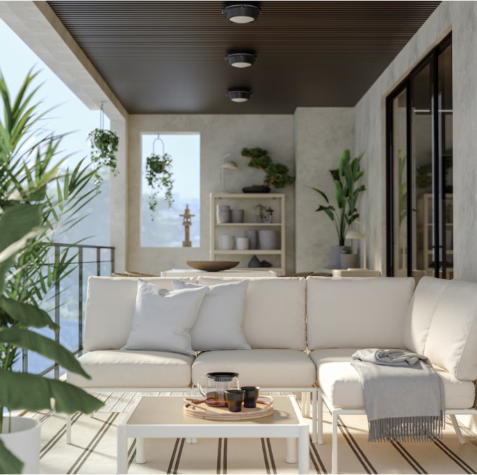 FRÖSÖN/DUVHOLMEN Back cushion, outdoor, beige, 62x44 cm