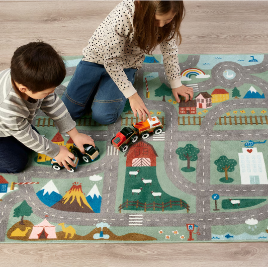 IKEA VALLABY Rug, green, 100x133 cm