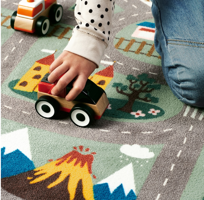 IKEA VALLABY Rug, green, 100x133 cm