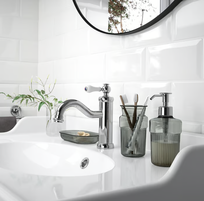IKEA BROFJÄRDEN 3-piece bathroom set, grey
