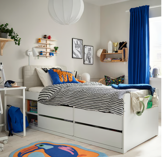 IKEA NATTHÄGER Duvet cover and pillowcase, black white/zebra, 150x200/50x80 cm