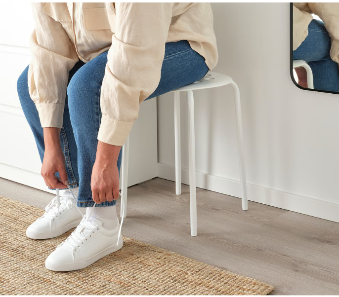 IKEA MARIUS Stool, white, 45 cm
