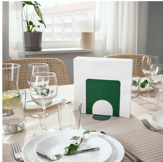 IKEA SKOGSRÖR Napkin holder, dark green, 13x12 cm